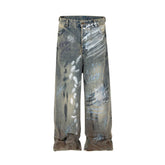 Y2K Graffiti Hand Drawn Wide Leg Jeans